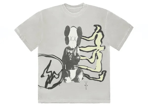 Travis Scott Cactus Jack Kaws For Fragment Tee Aged Yellow