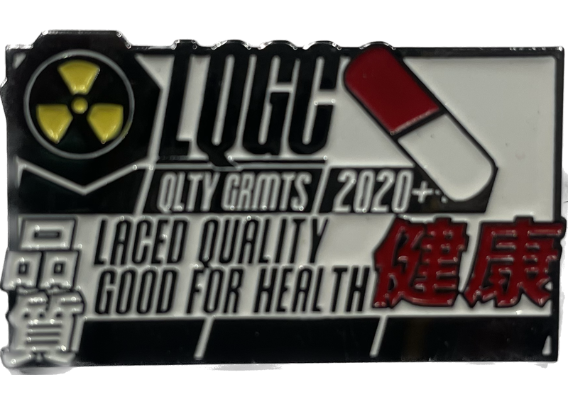 Laced good for health pin