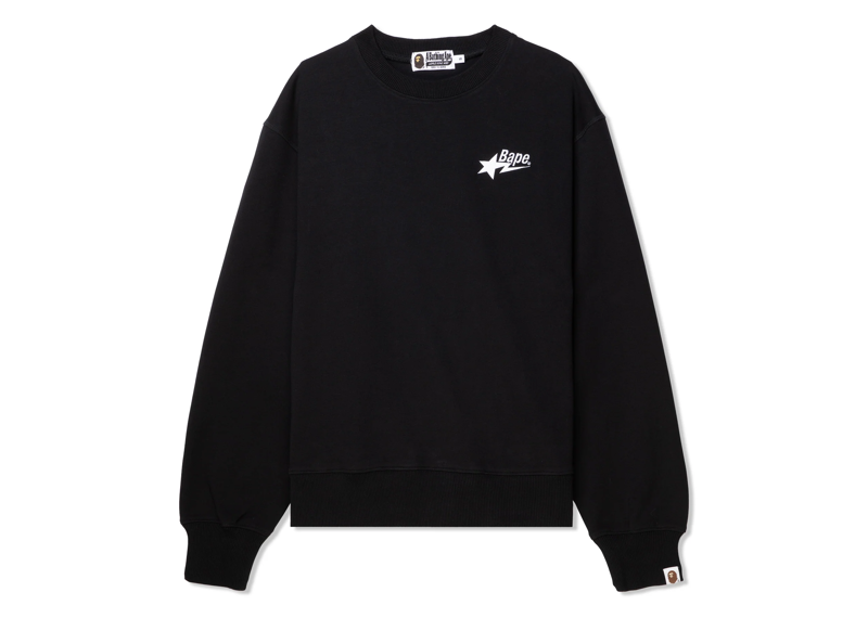 BAPE Bapesta Logo Relaxed Fit Crewneck Black