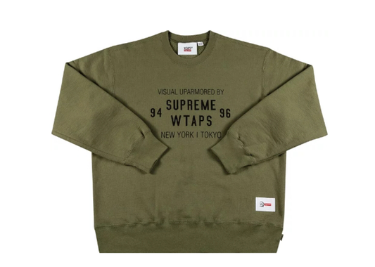 Supreme x WTAPS Crewneck Light Olive