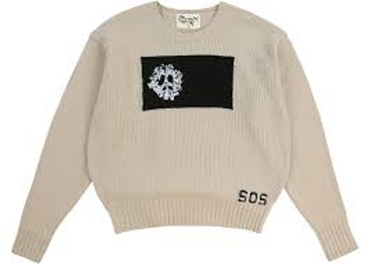 Denim Tears x Virgil Abloh S.O.S sweater Cream