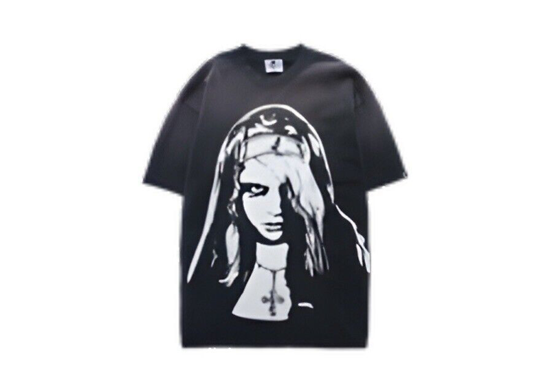 Warren Lotas Nun Tee Sun Faded Black