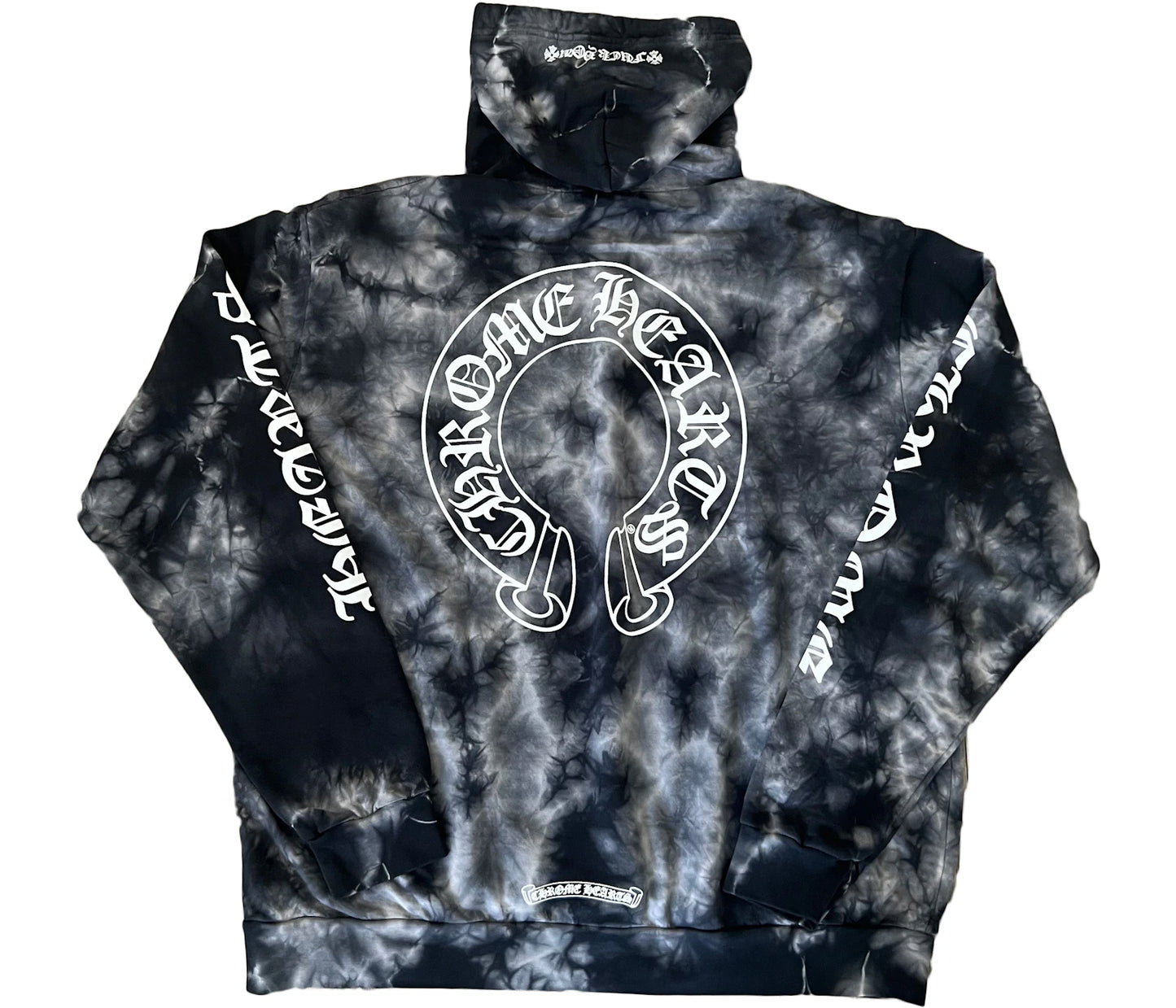 Chrome Hearts Horseshoe Hoodie Black Tie Dye