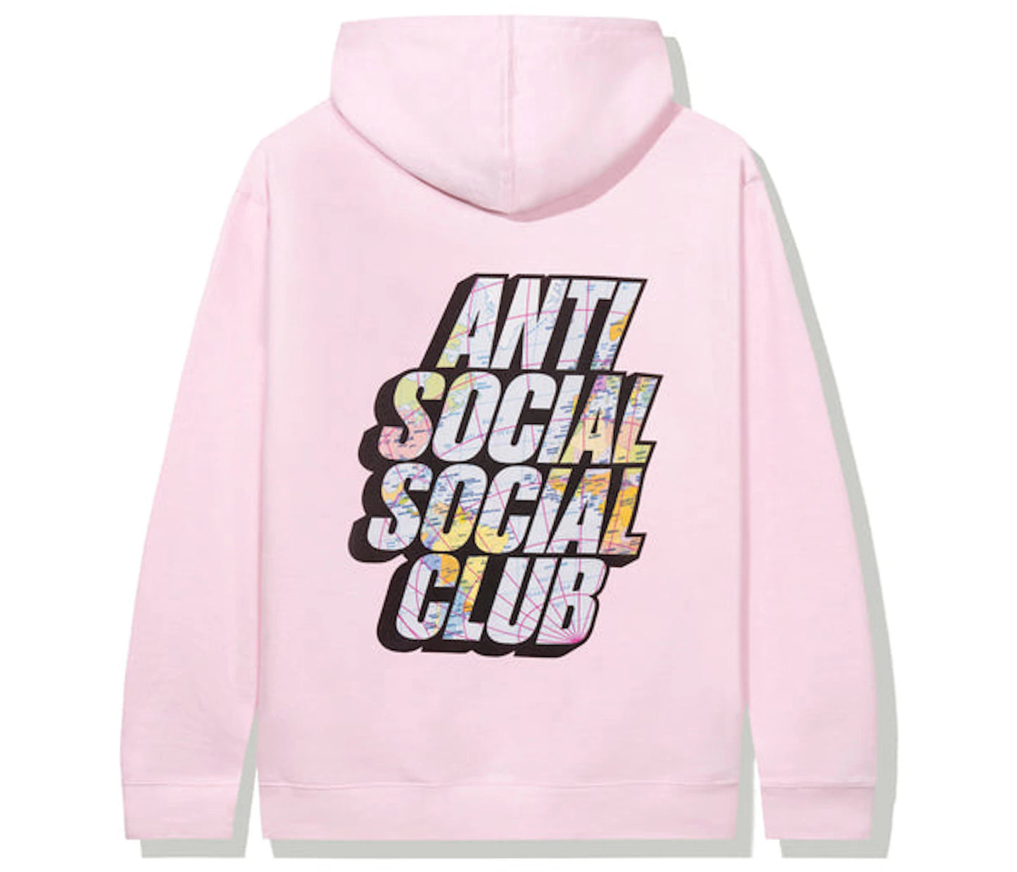 Anti Social Social Club Drop A Pin Hoodie Pink