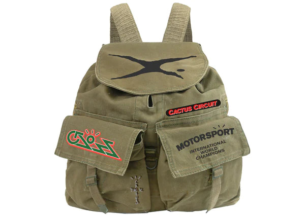 Travis Scott Cactus Jack Canvas Backpack Olive