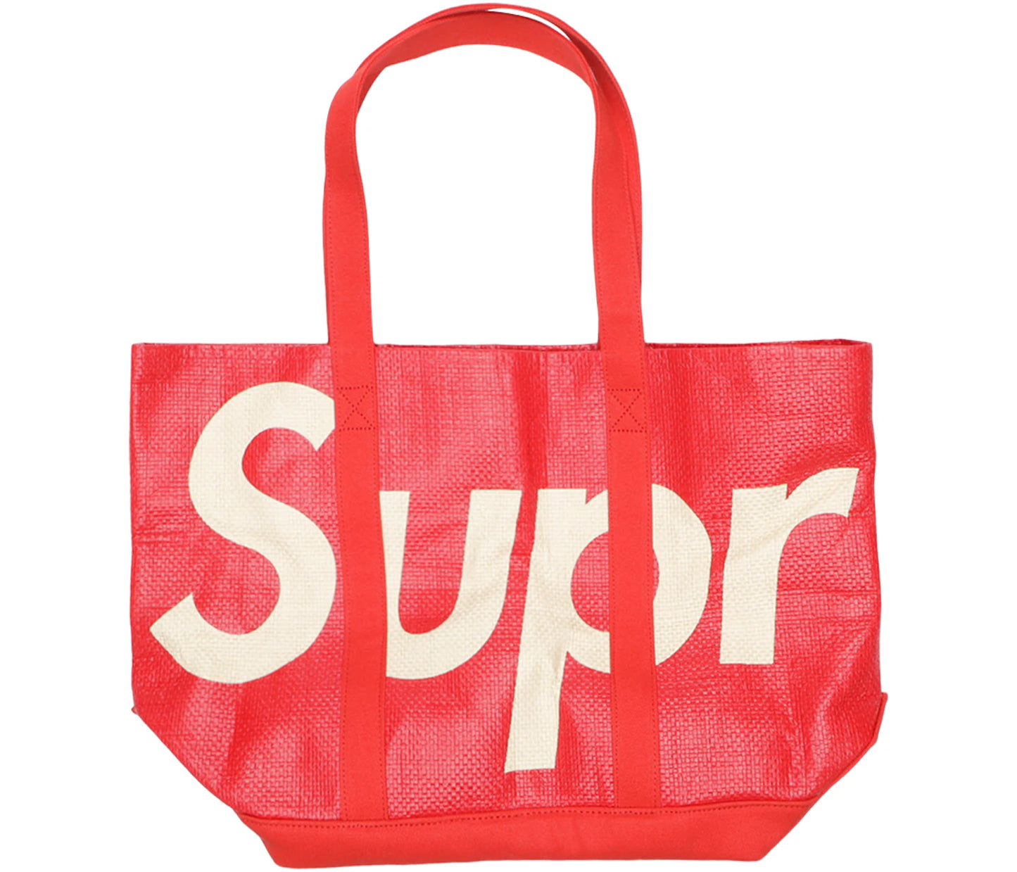 Supreme Raffia Tote Red