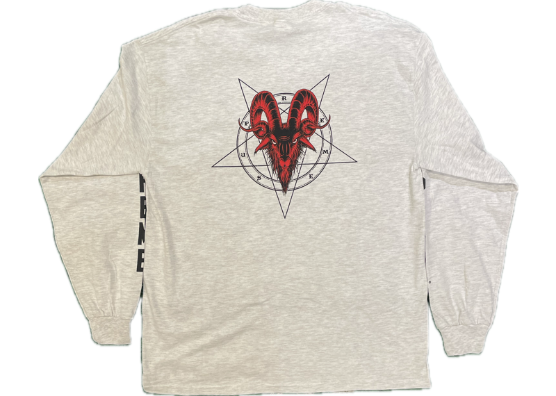 Supreme Baphomet tee ash grey fw10