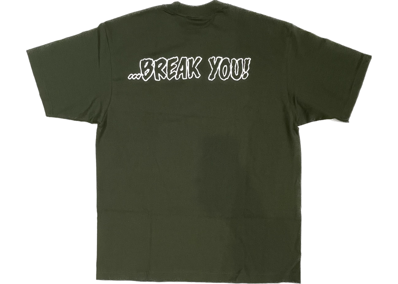 MAD Bane and Batman tee dark green