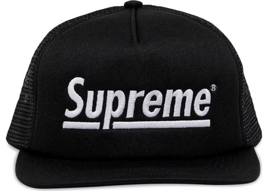 Supreme Underline Mesh Back 5-Panel Black