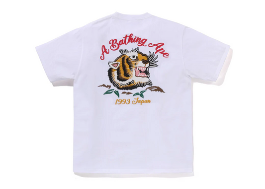 BAPE Embroidery Style Souvenir Logo Tee White