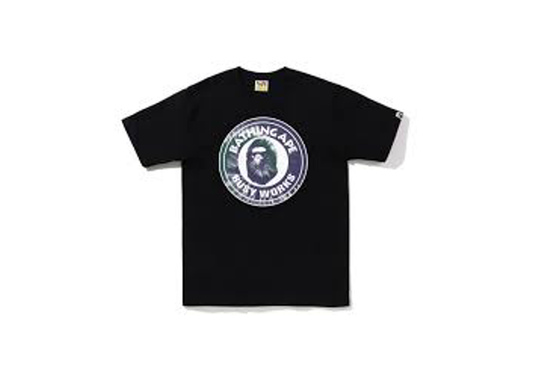 Bape Busy Works Tie Dye Tee Black Purple