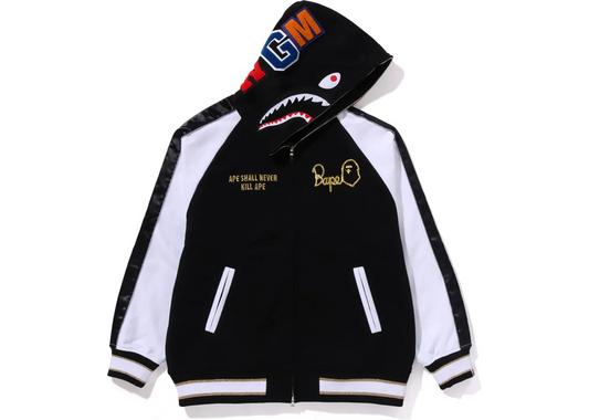 BAPE Souvenir Shark Zip Hoodie Black