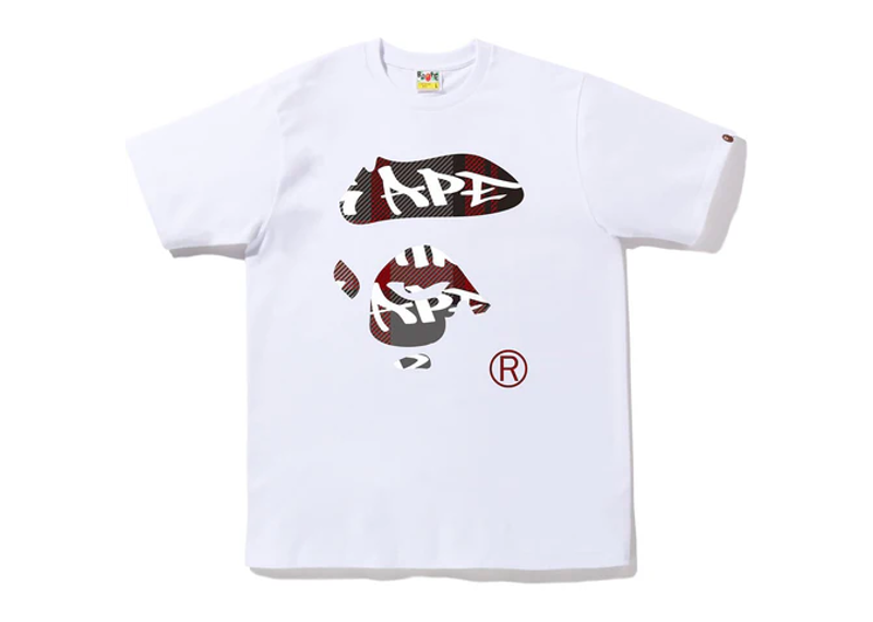 BAPE GRAFFITI CHECK APE FACE TEE