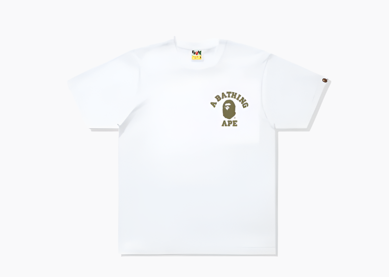 BAPE 1ST CAMO COLLEGE ATS TEE - WHITE