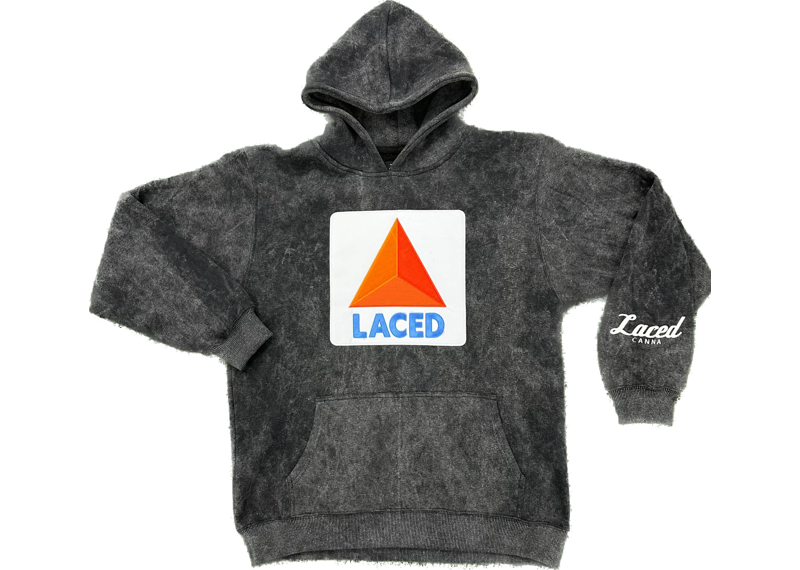 Laced 2024 CITGO Logo hoodie acid washed