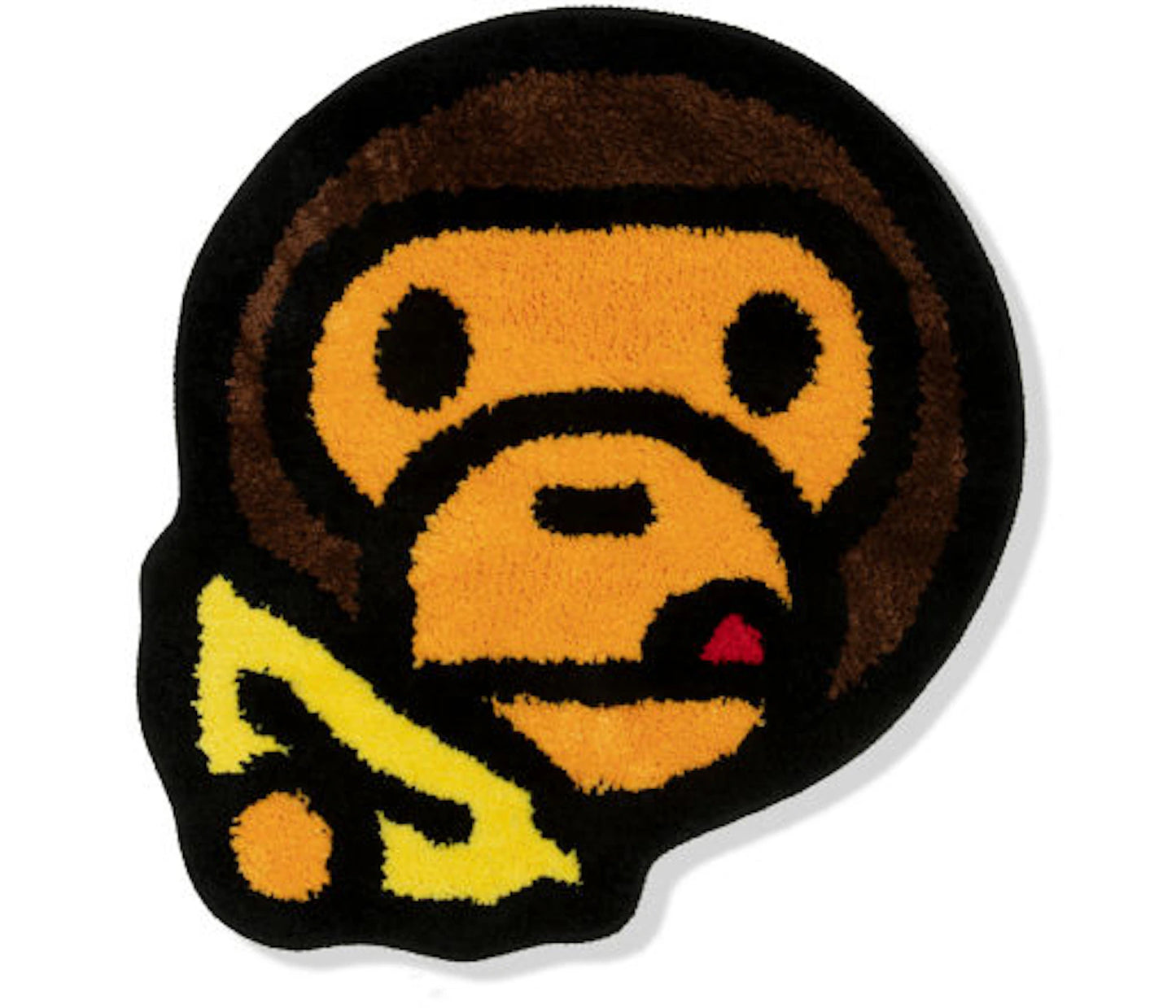 BAPE Baby Milo Face Banana Rug Brown