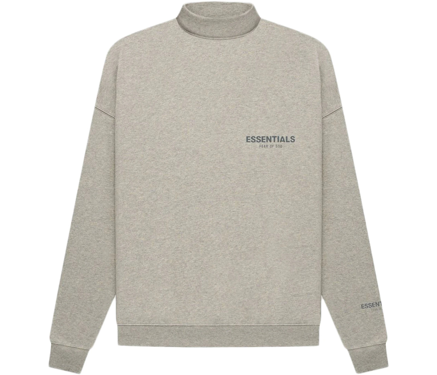 Fear of God Essentials Core Collection Pullover Mockneck Dark Heather Oatmeal