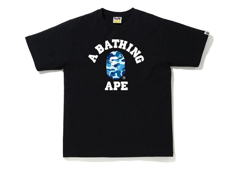 BAPE ABC Camo College Tee Black/Blue