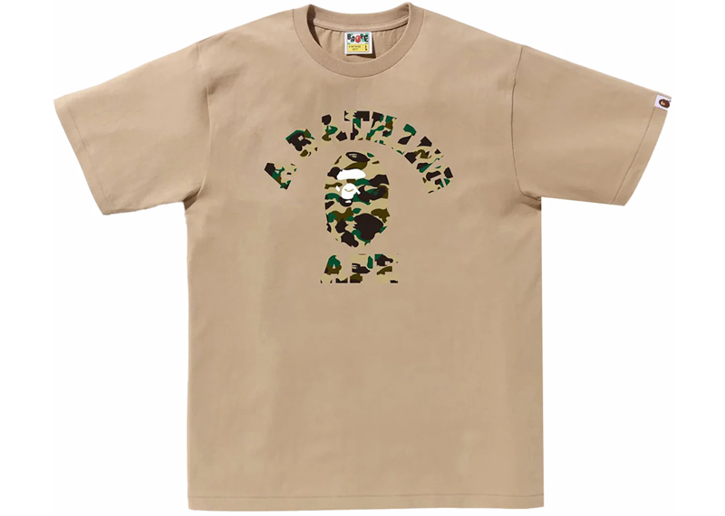 BAPE 1st Camo College Tee (SS24) Beige/Yellow