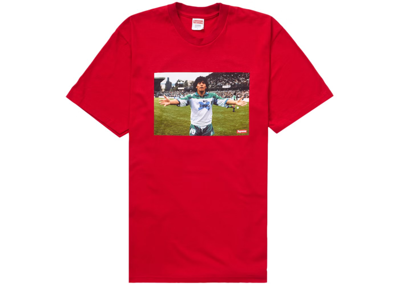 SUPREME MARADONA TEE RED