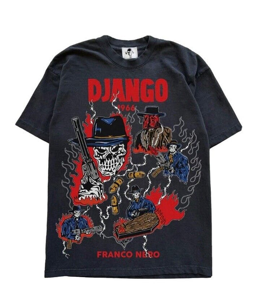 Warren Lotas Django Tee Distressed Navy