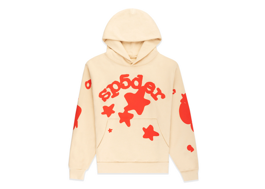 Sp5der Beluga Cream Hoodie