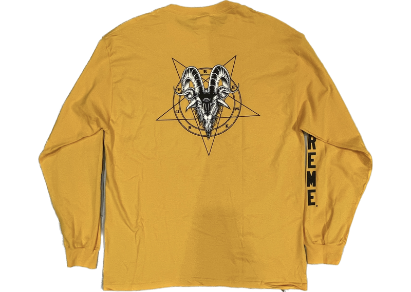 Supreme Baphomet tee yellow fw10