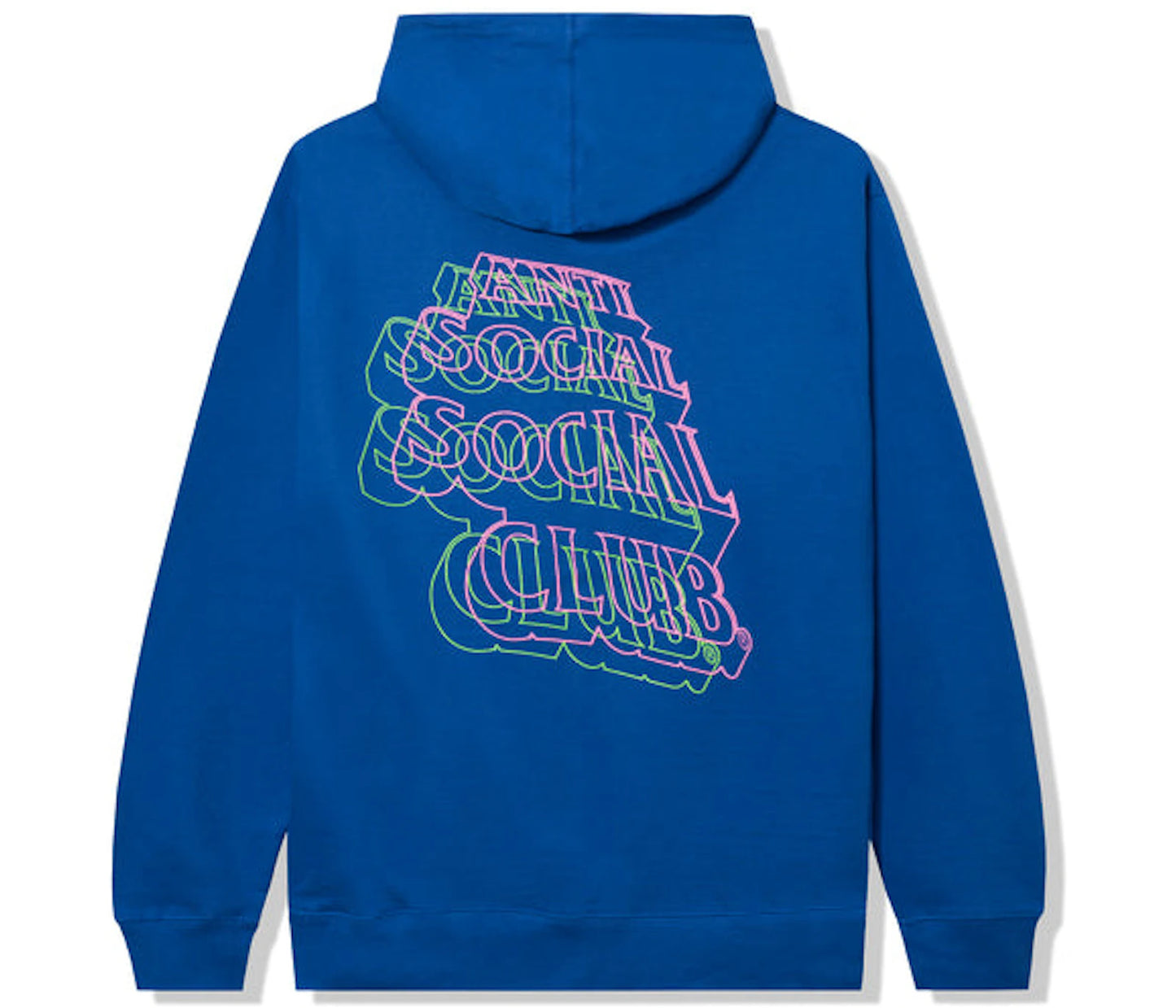 Anti Social Social Club Neon Lights And A Lot Of Rain Hoodie Blue