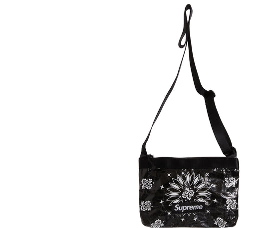 Supreme Bandana Tarp Side Bag Black