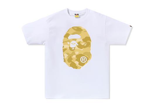 BAPE COLOR CAMO BIG APE HEAD TEE - WHITE