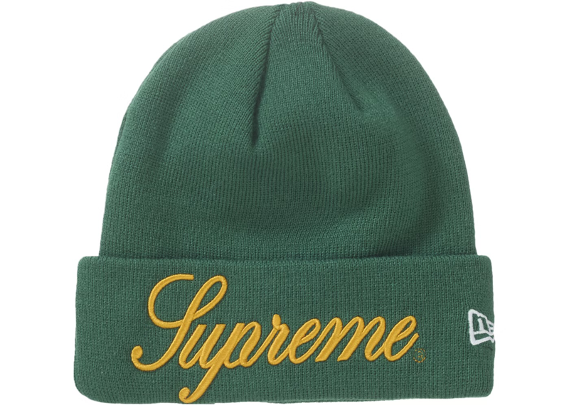 Supreme New Era Script Beanie Pine