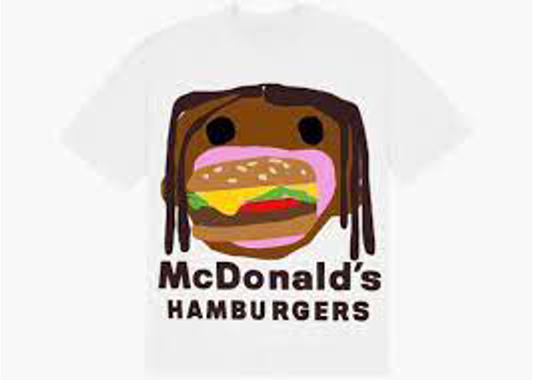 Travis Scott x CPFM 4 CJ Burger Mouth T-shirt white