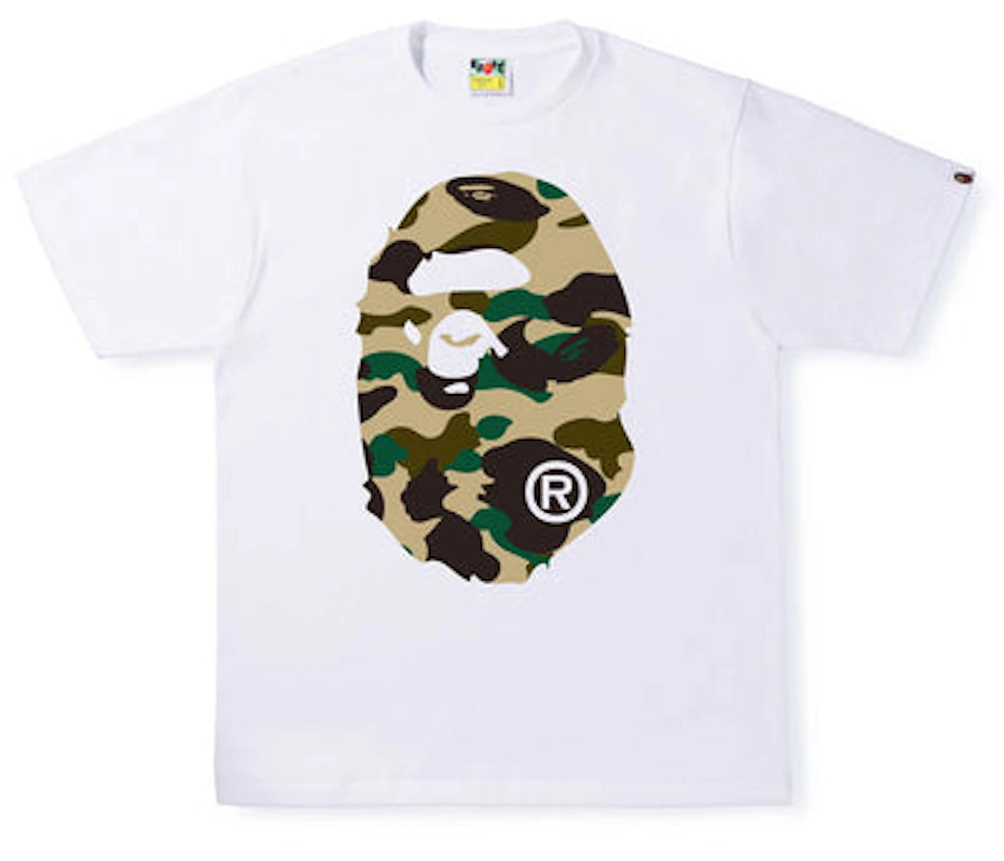 BAPE 1st Camo Big Ape Head Tee White Yellow