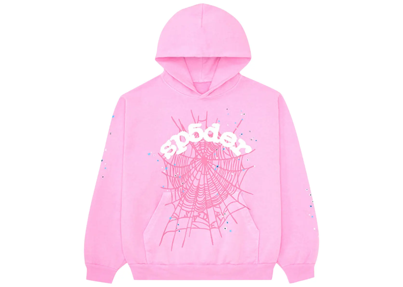 SP5DER Pink Hoodie