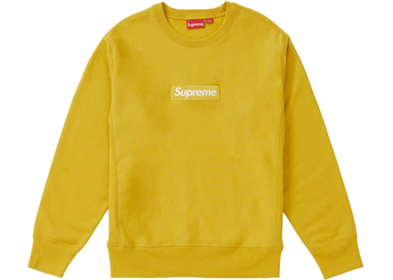 Supreme Box Logo Crewneck (FW18) Mustard