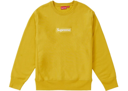 Supreme Box Logo Crewneck (FW18) Mustard