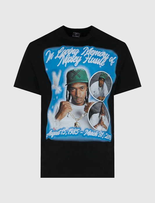 Do Not Disturb. Vintage Tee Nipsey Airbrush Black/Blue