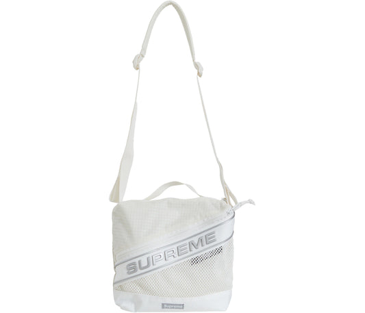 Supreme Logo Shoulder Bag White