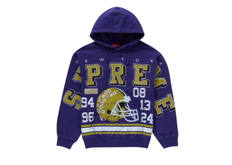 Supreme Champions Studded Hooded Sweatshirt Purple