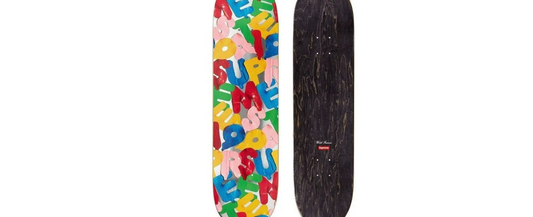 SUPREME BALLOONS SKATEBOARD DECK SILVER