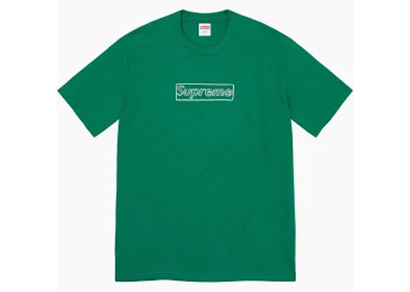 Supreme KAWS Chalk Logo Tee Light Pine