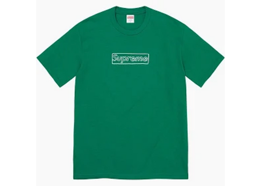 Supreme KAWS Chalk Logo Tee Light Pine