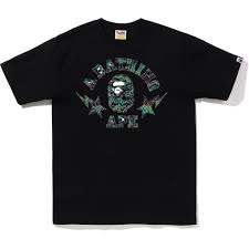 BAPE Thermography Polygon College Tee Black