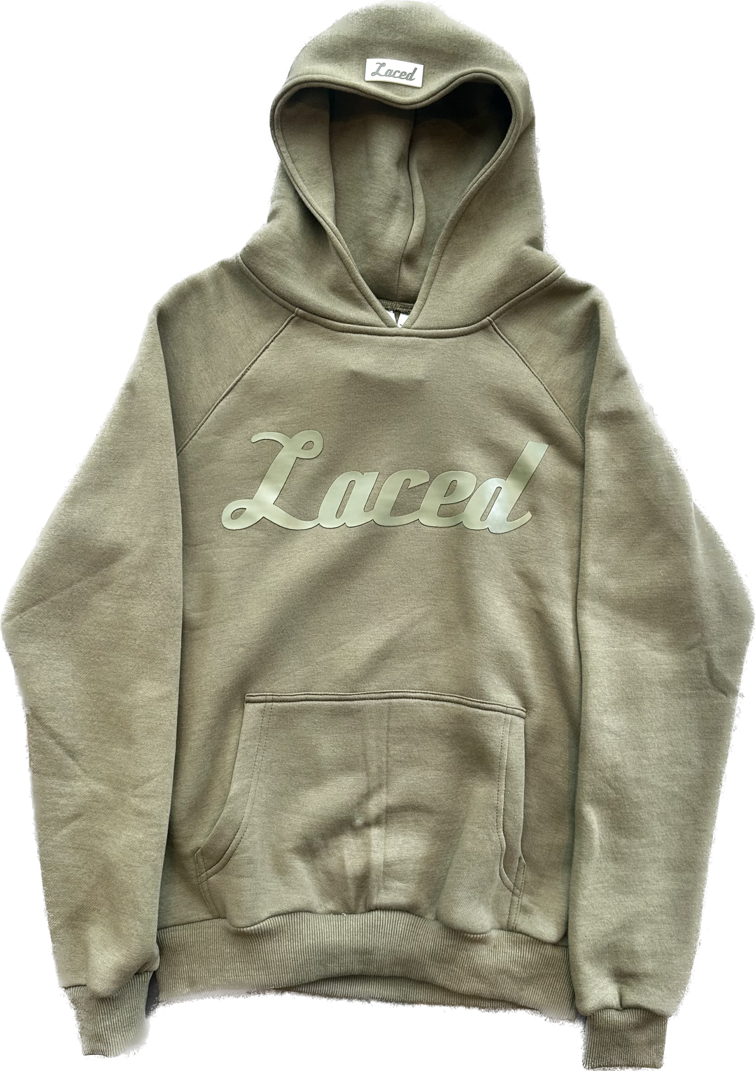 Laced Elements Collection Hooded Sweatshirt Olive Green