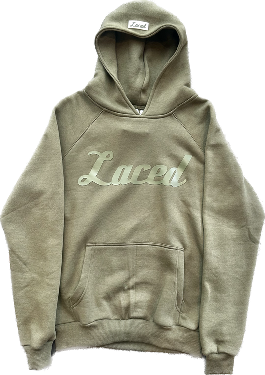 Laced Elements Collection Hooded Sweatshirt Olive Green