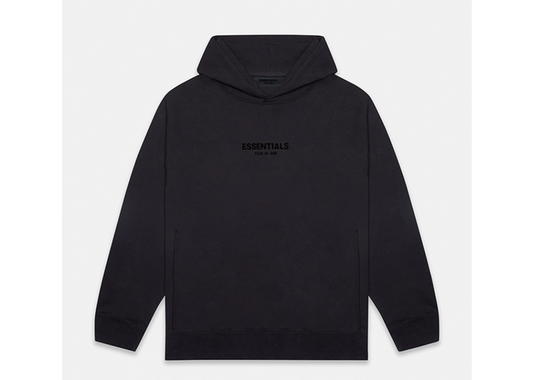 Fear of God Essentials Jet Black Hoodie FW23