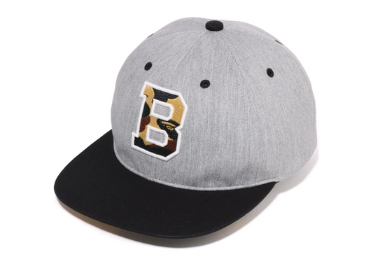 BAPE Color Block Snap Back Cap Gray