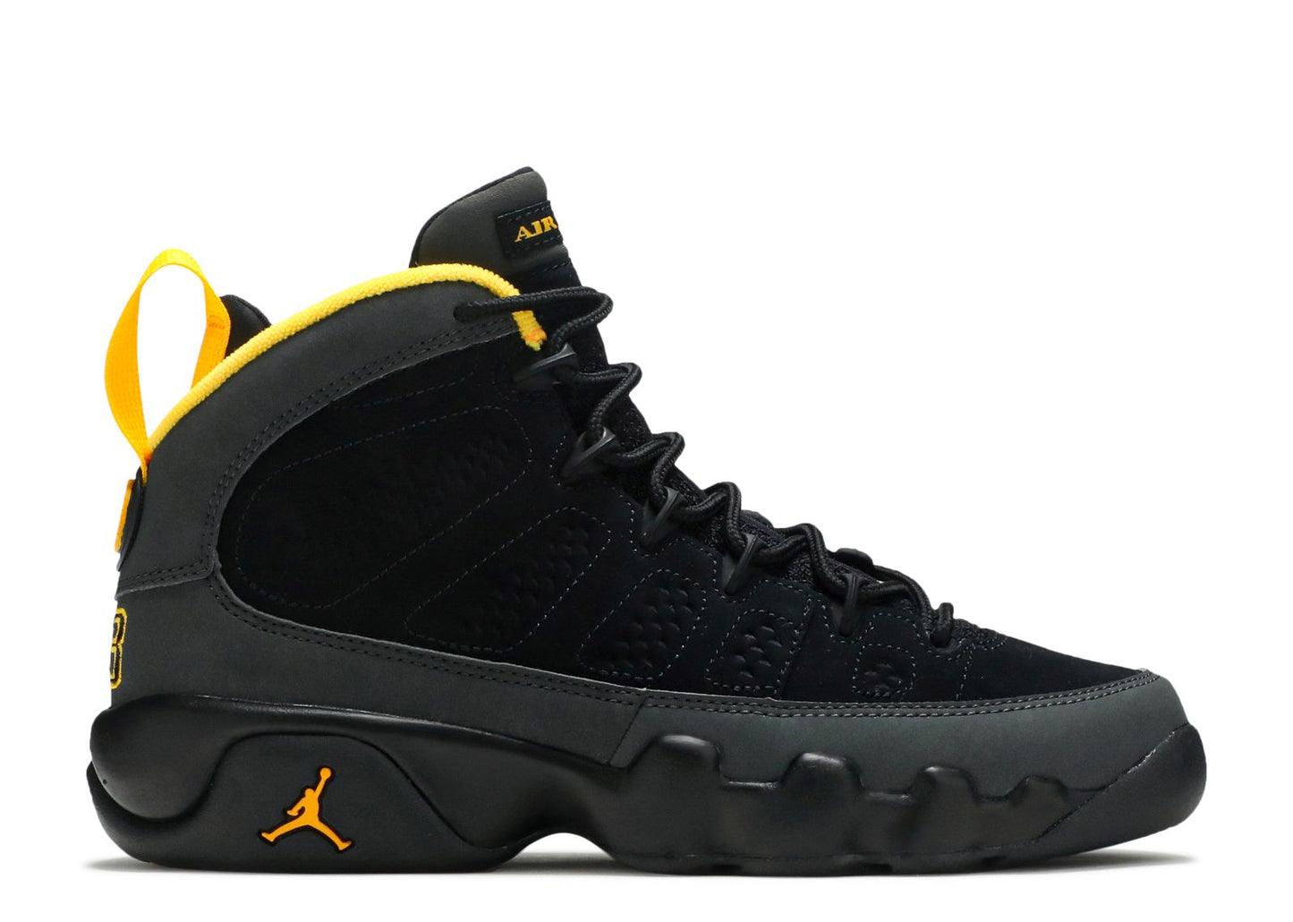 Air Jordan 9 Retro GS Dark Charcoal University Gold