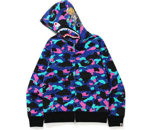 BAPE x Kid Cudi Shark Full Zip Hoodie Multi