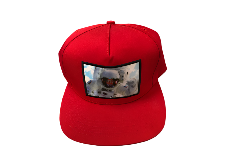 Supreme Astronaut Hologram 5 Panel Hat Red